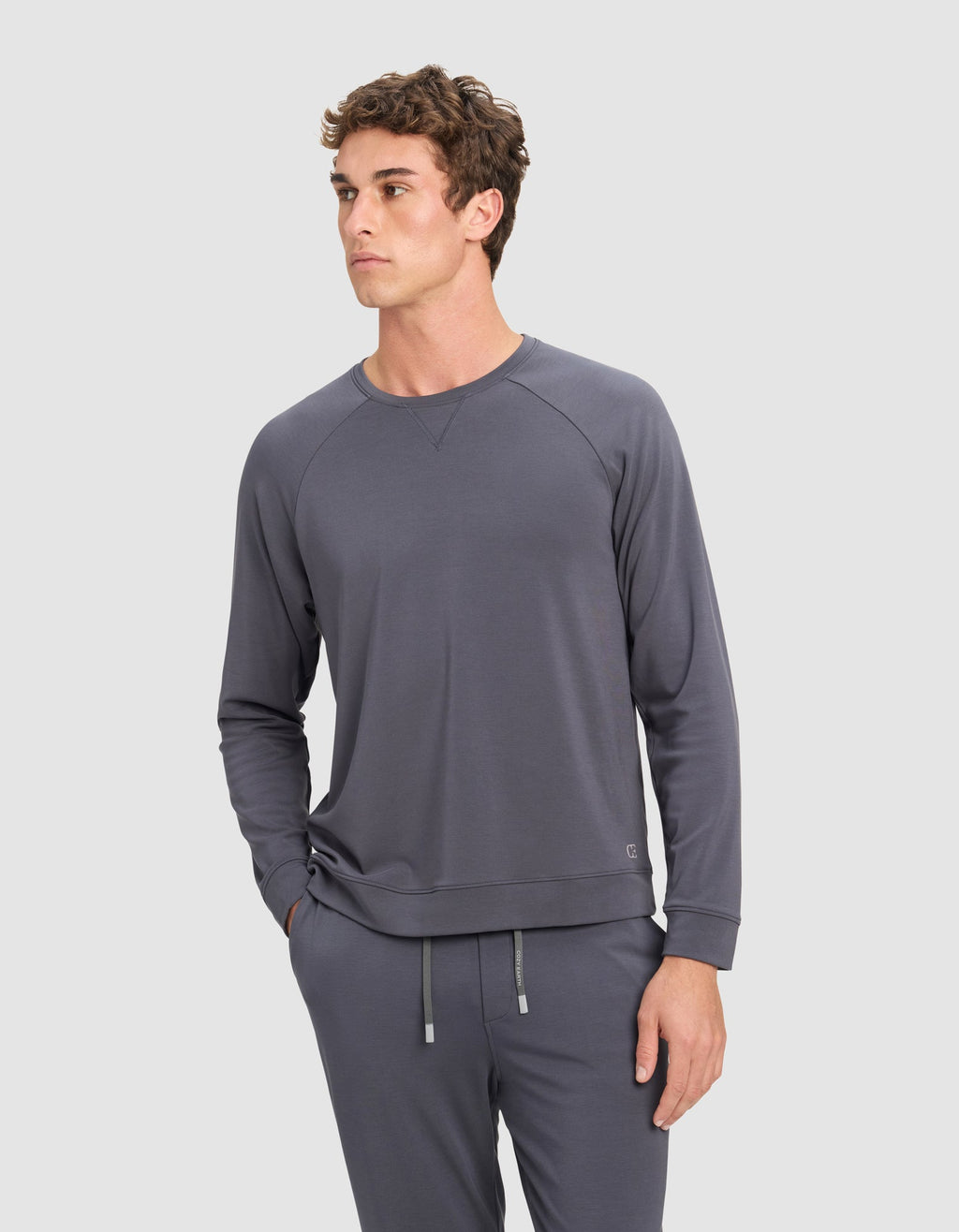 Men's Brushed Bamboo Pullover Crew