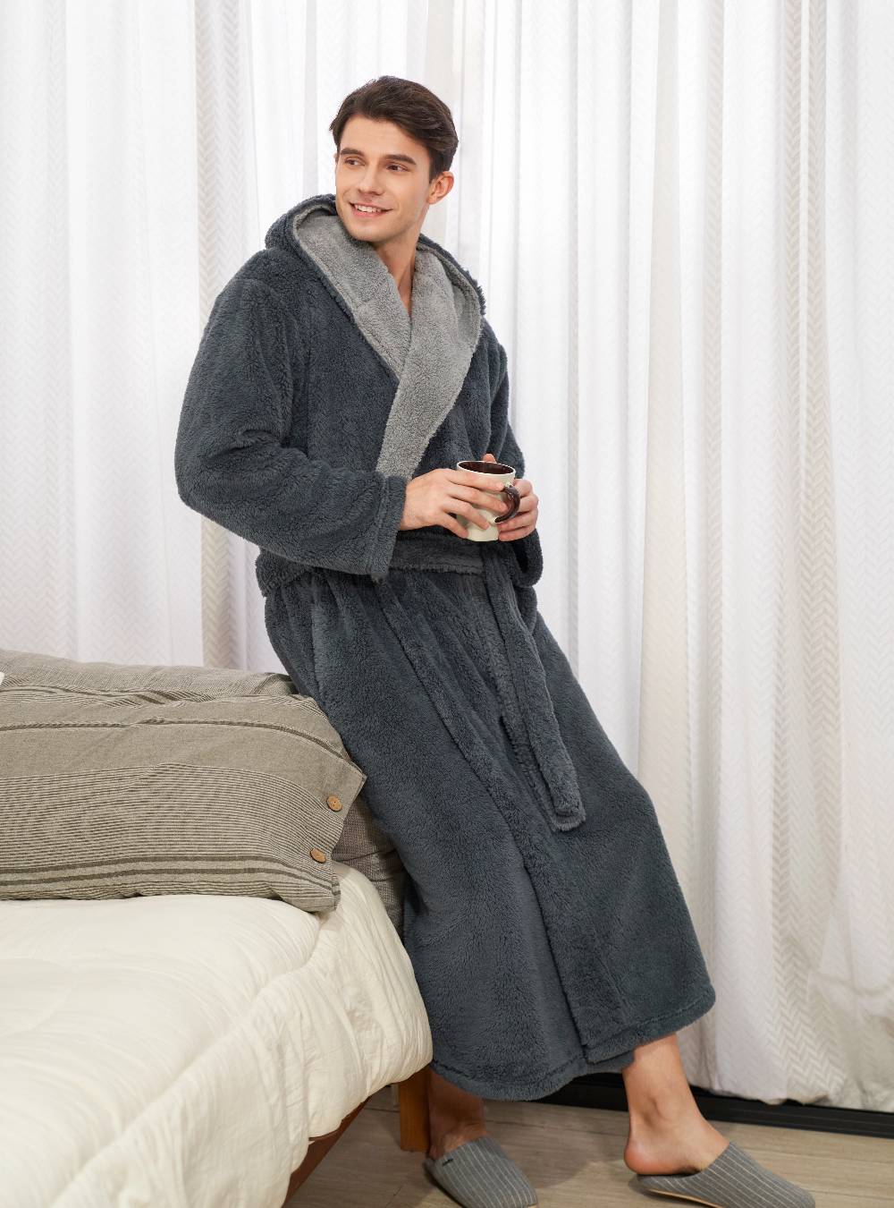 Hooded Fluffy Cozy Plush Robe