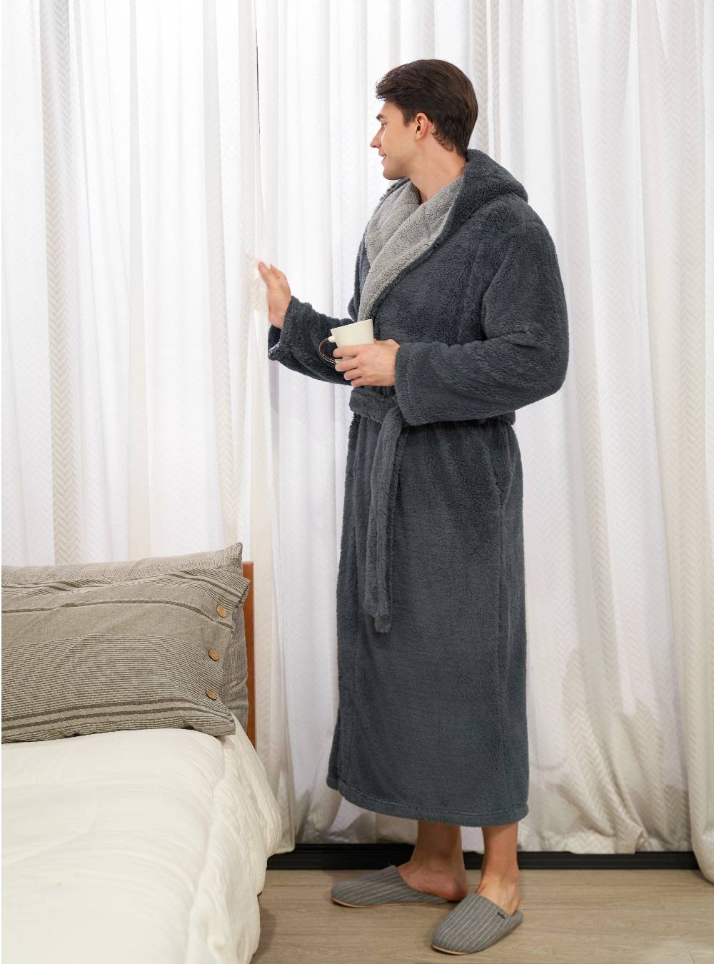 Hooded Fluffy Cozy Plush Robe