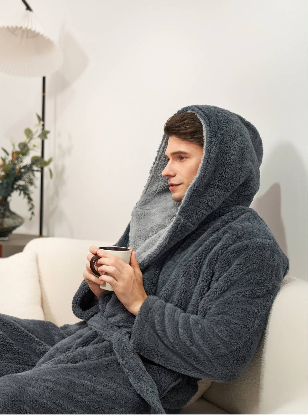 Hooded Fluffy Cozy Plush Robe