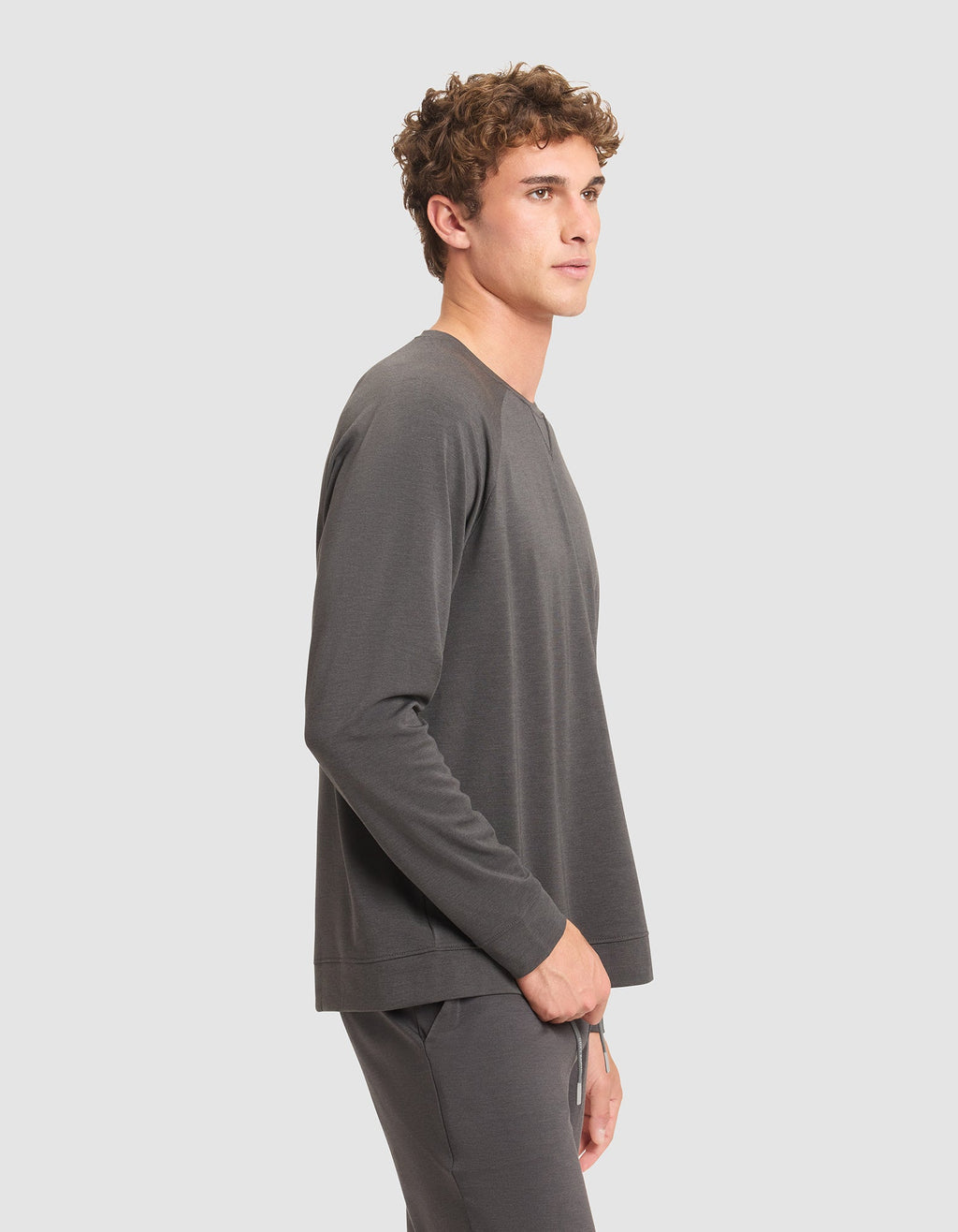 Men's Brushed Bamboo Pullover Crew