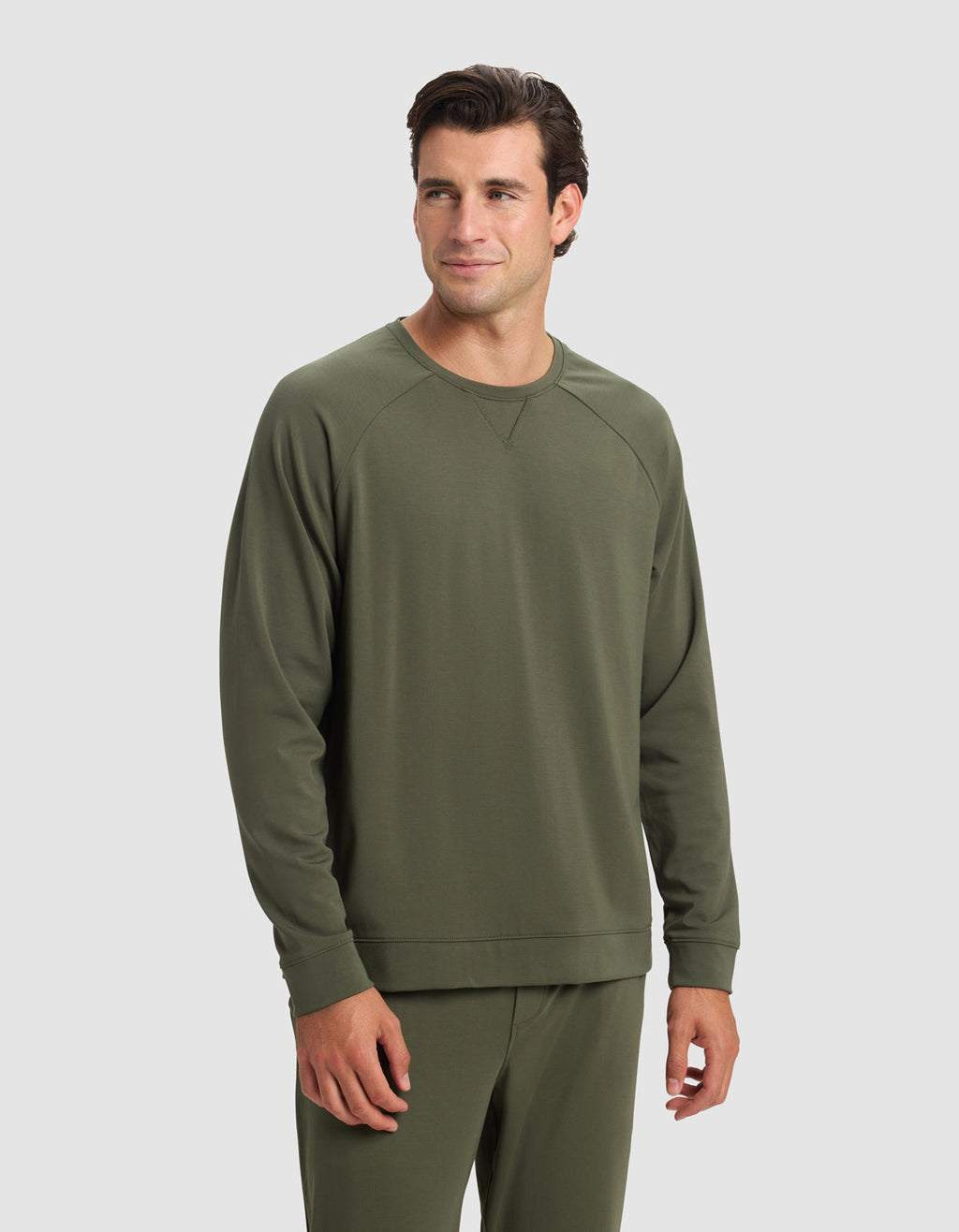 Men's Brushed Bamboo Pullover Crew