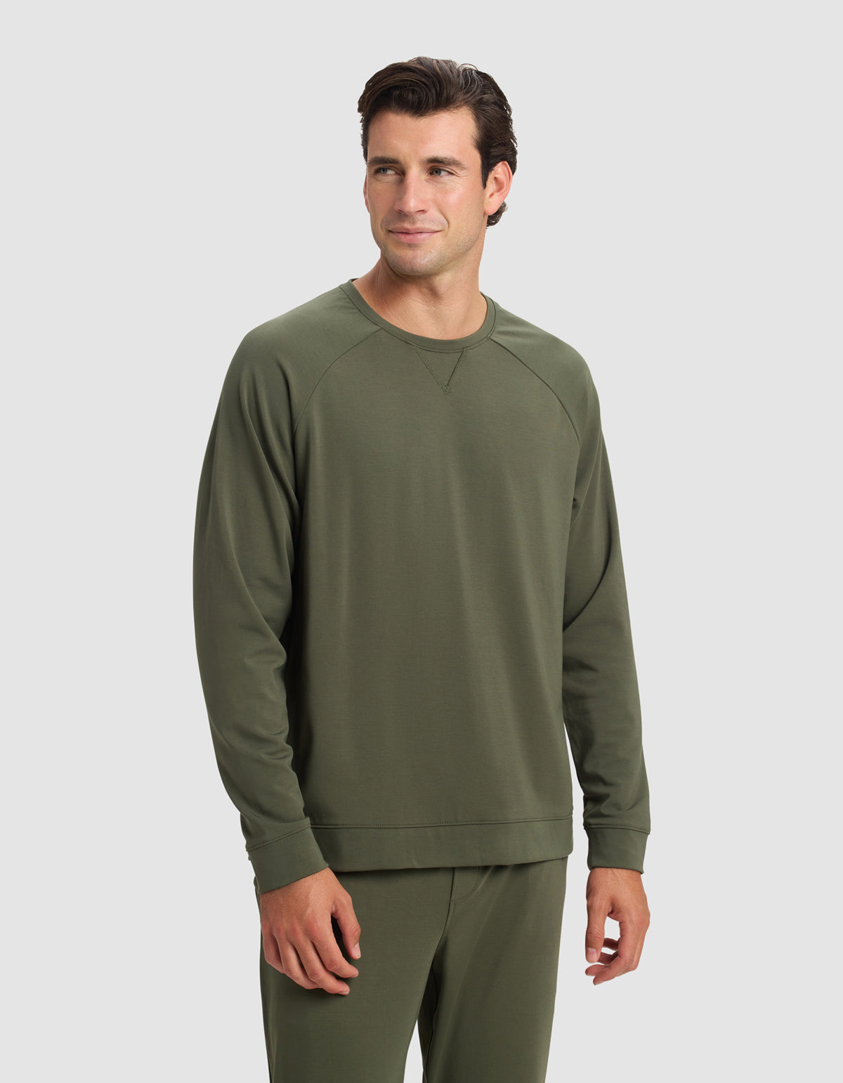 Men's Brushed Bamboo Pullover Crew