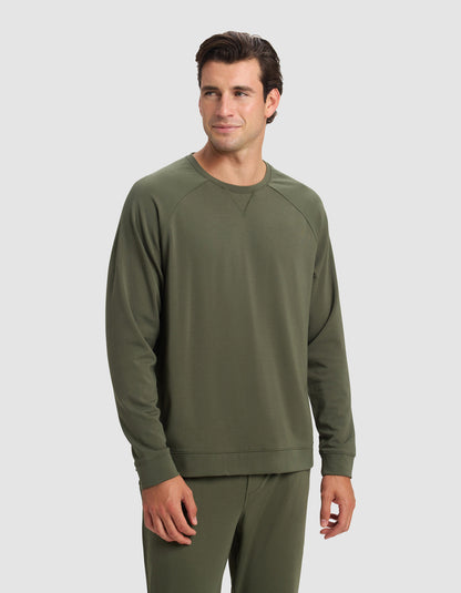 Men's Brushed Bamboo Pullover Crew