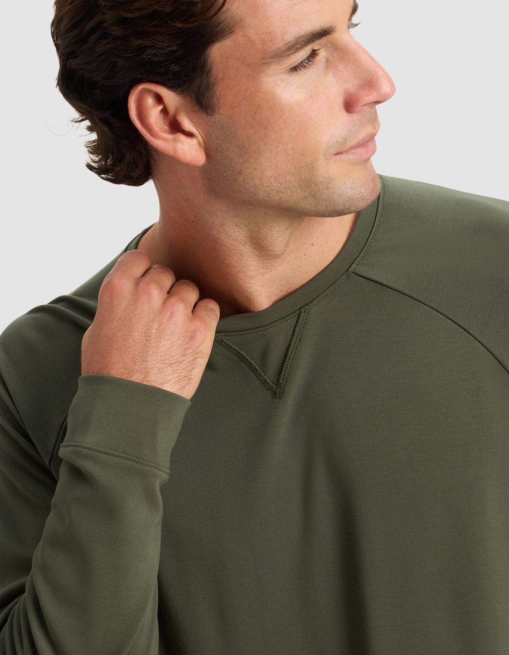 Men's Brushed Bamboo Pullover Crew